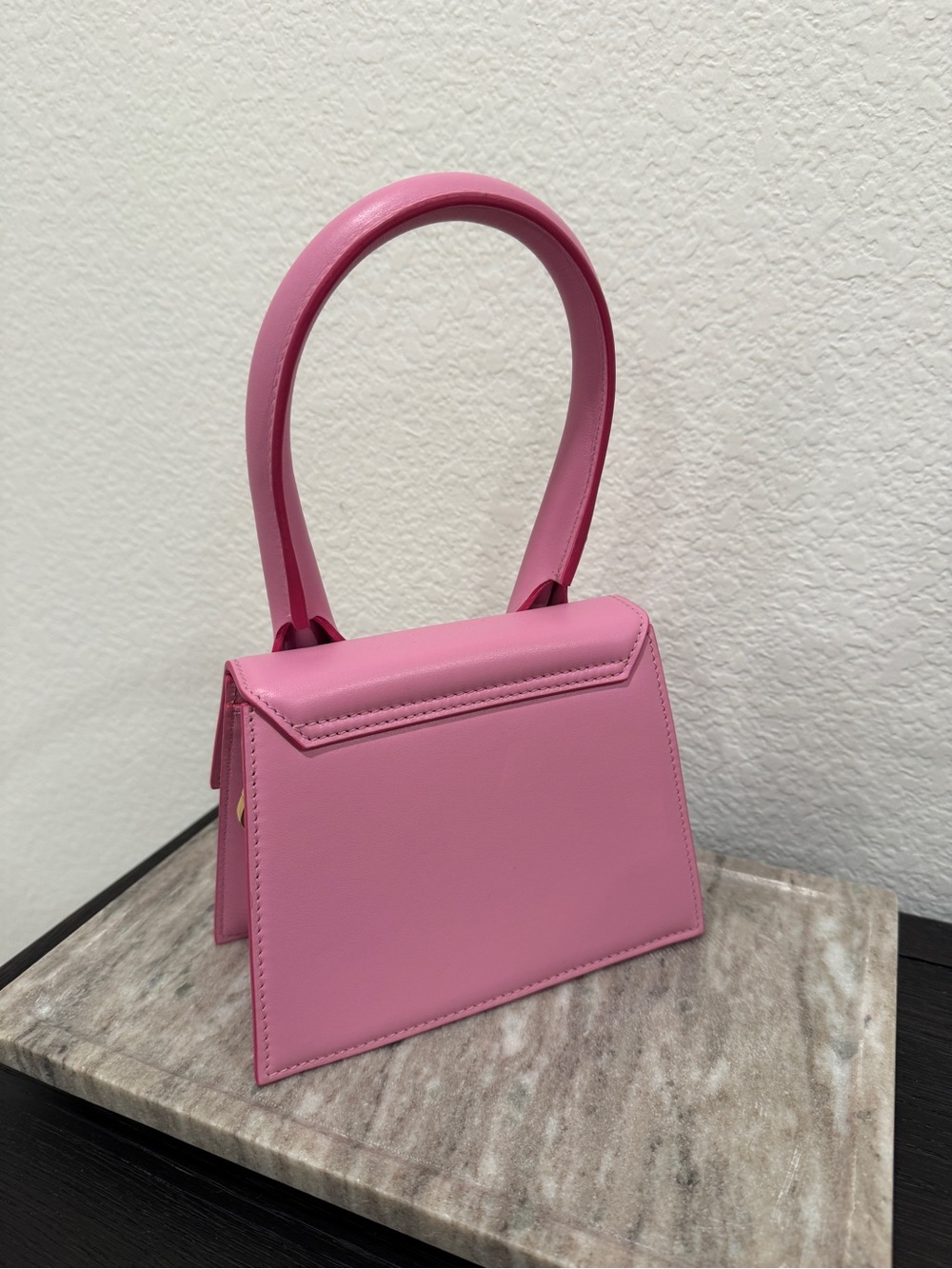 Jacquemus Le Chiquito Moyen Pink Leather Top Handle Bag Crossbody - Picture 4 of 8